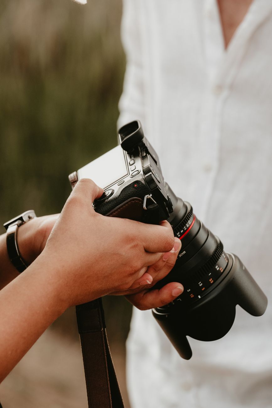 Editorial photography team on location